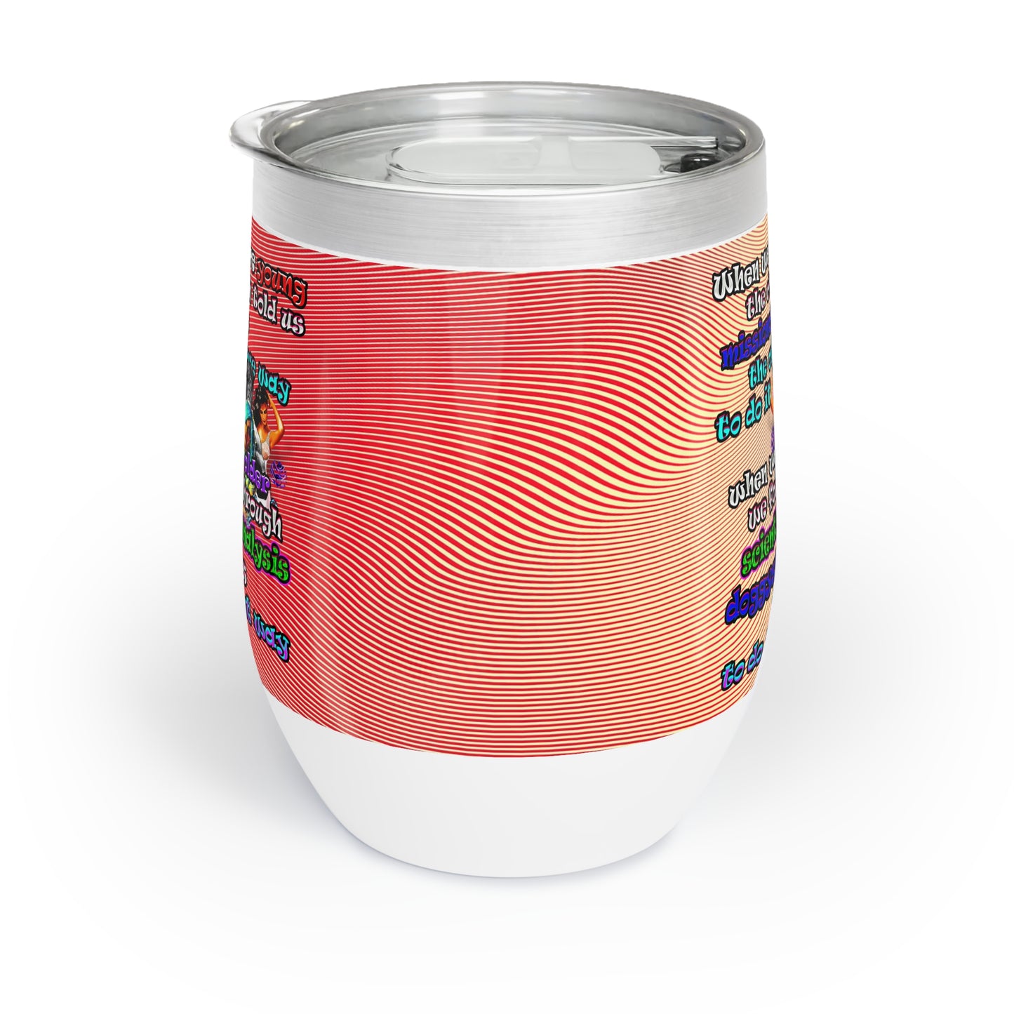 doggystyle - Chill Wine Tumbler (yellow-orange wave)