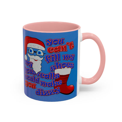 santa's shoes - Accent Mug (light blue-purple wave)