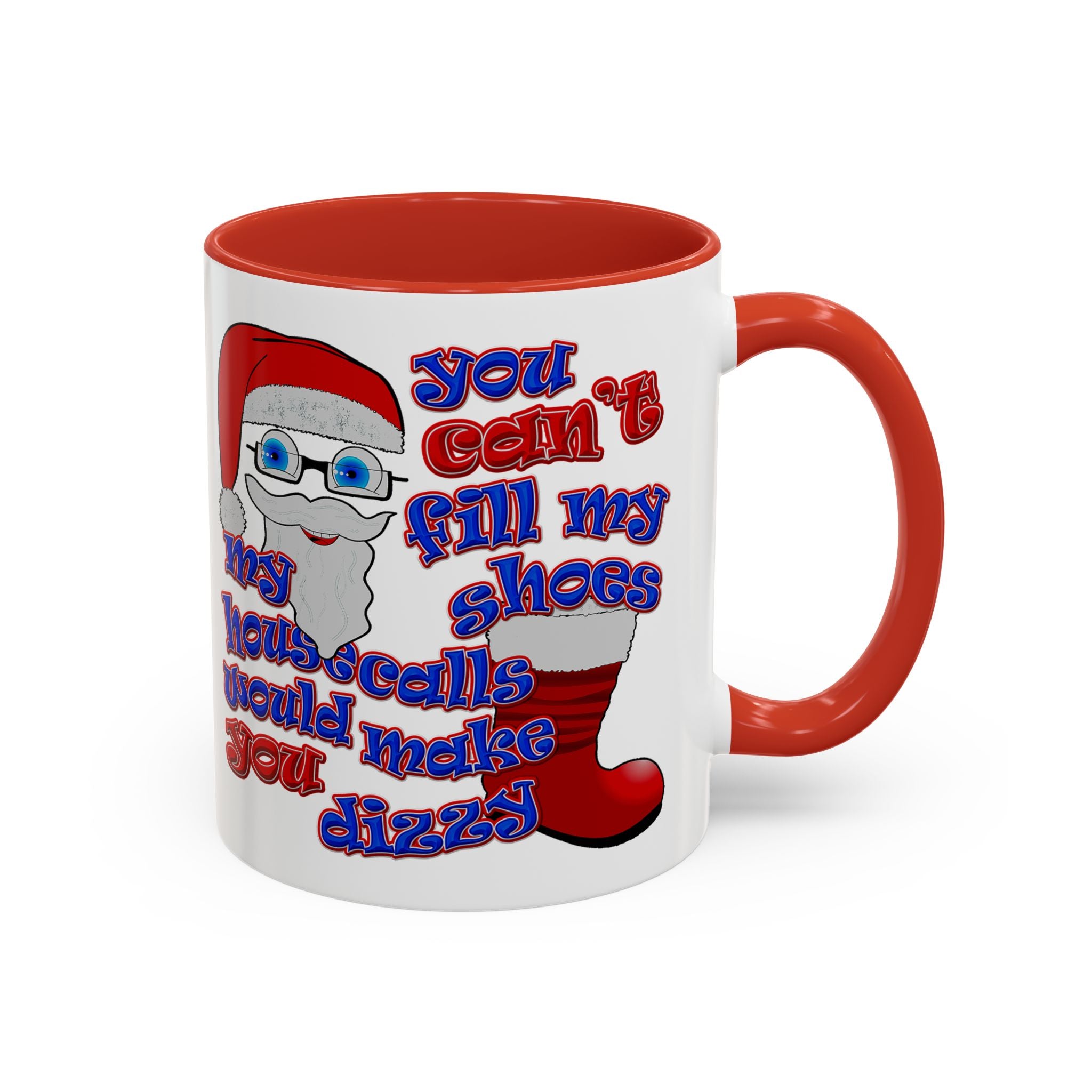 santa's shoes - Accent Mug (white)