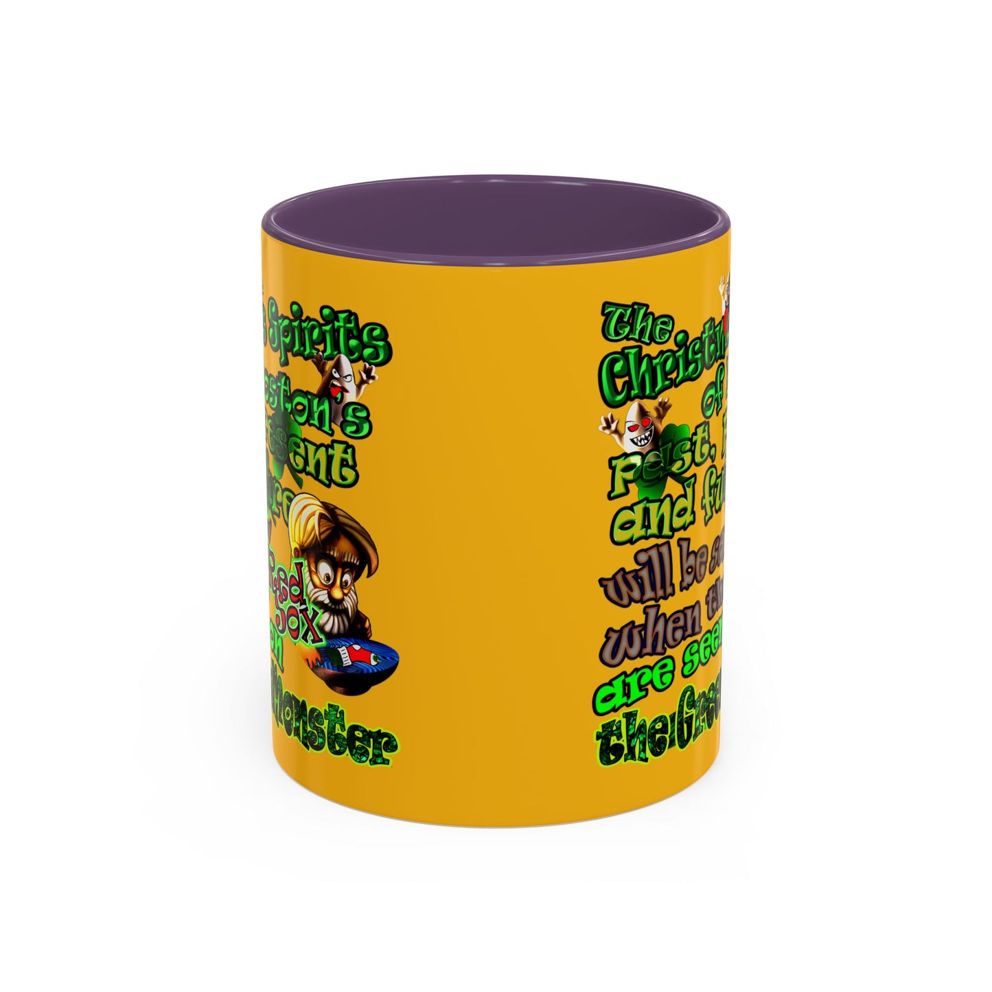 christmas spirits of boston - Accent Mug (yellow)