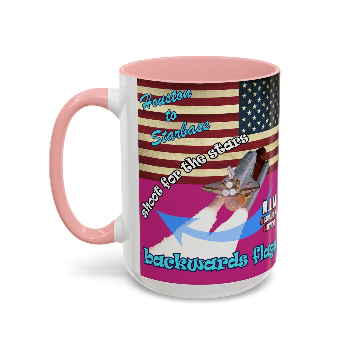 shoot for the stars - Accent Mug (pink)