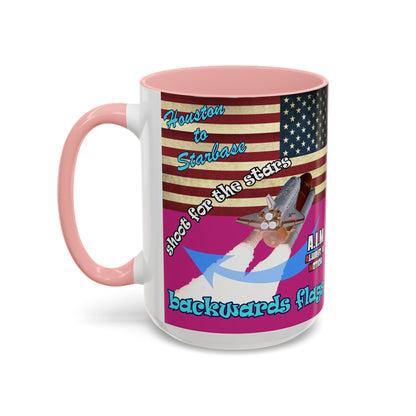 shoot for the stars - Accent Mug (pink)