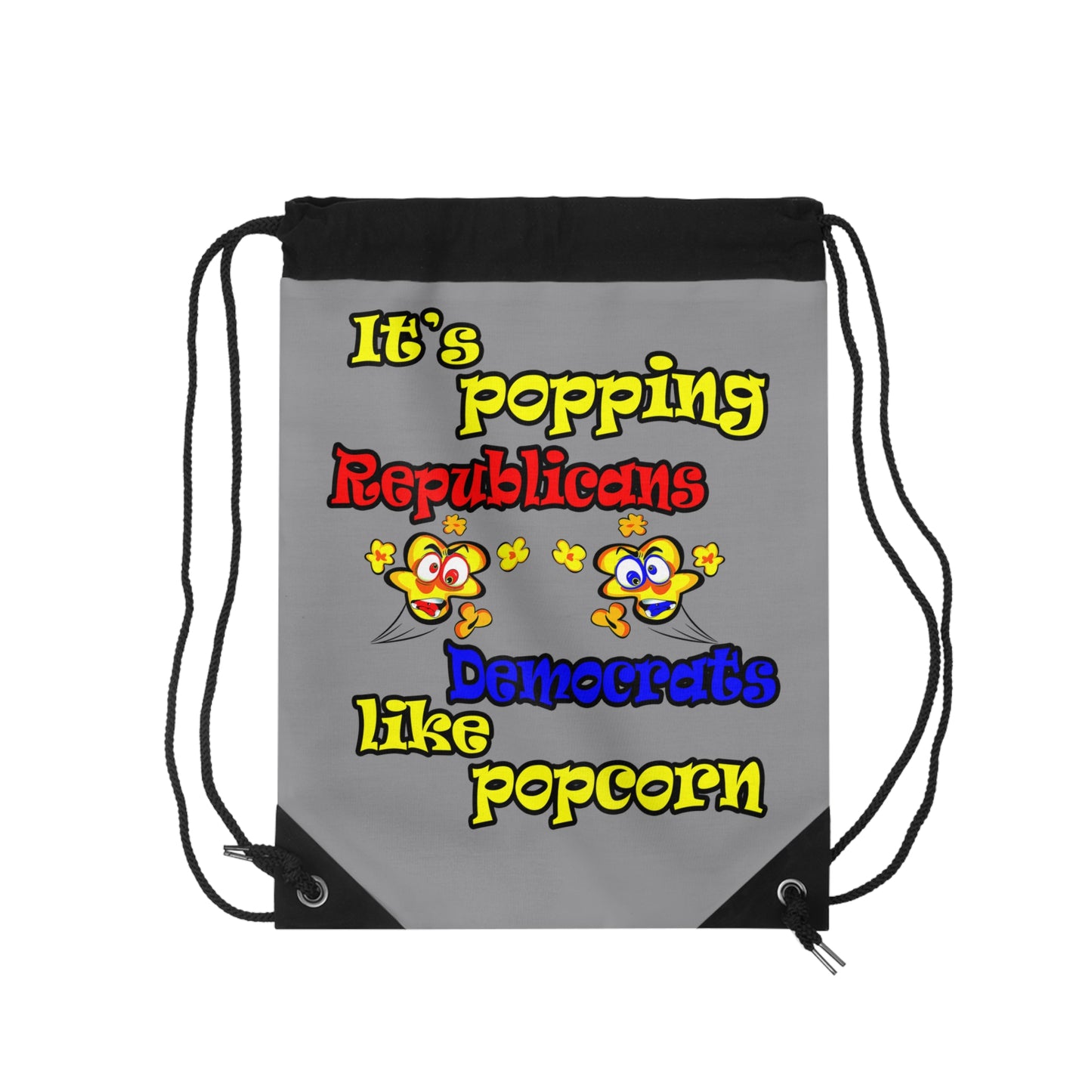 popping like popcorn - Drawstring Bag (grey)