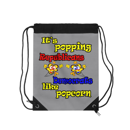 popping like popcorn - Drawstring Bag (grey)