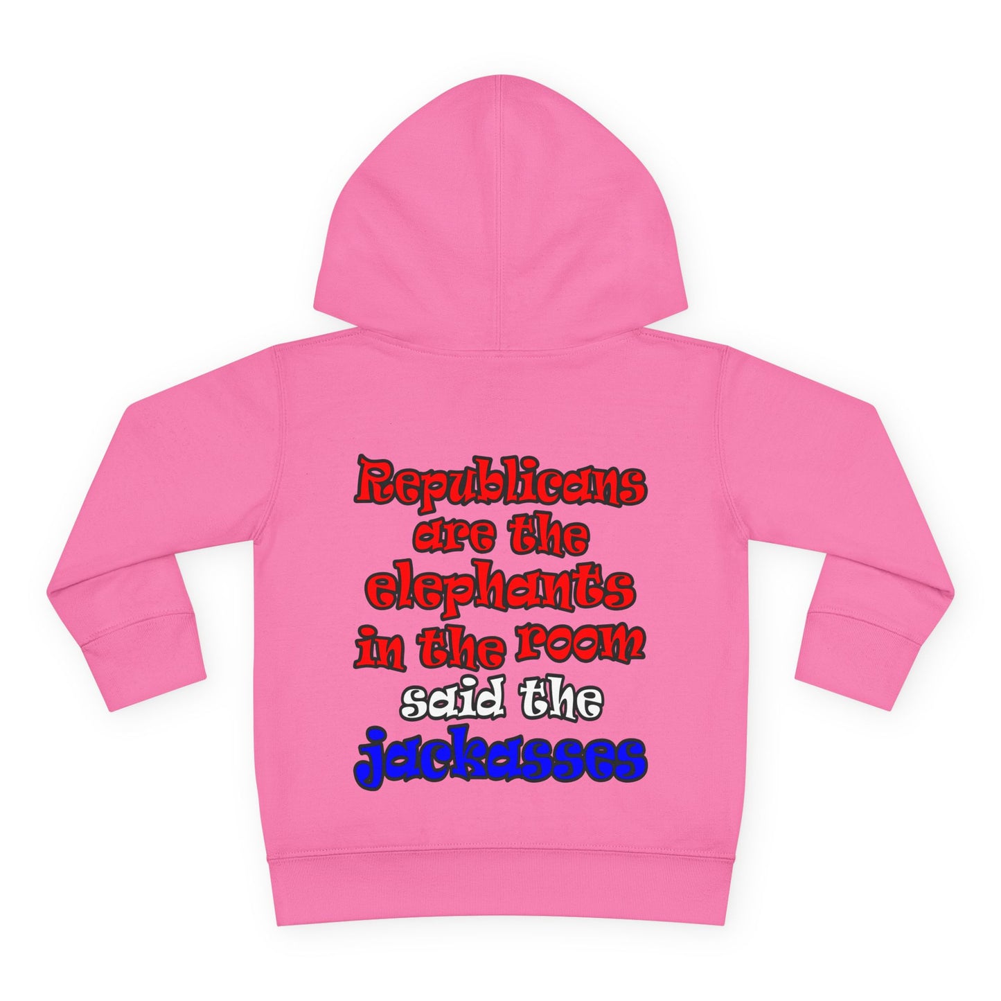 donkeys and elephants - Toddler Pullover Fleece Hoodie