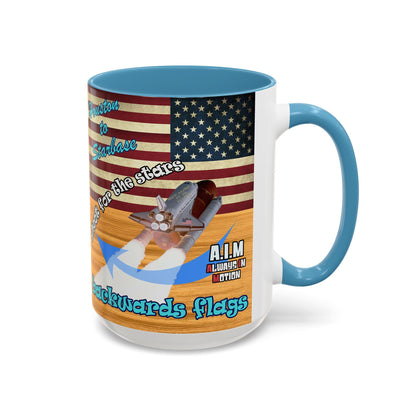 shoot for the stars - Accent Mug (butterscotch wood finish)