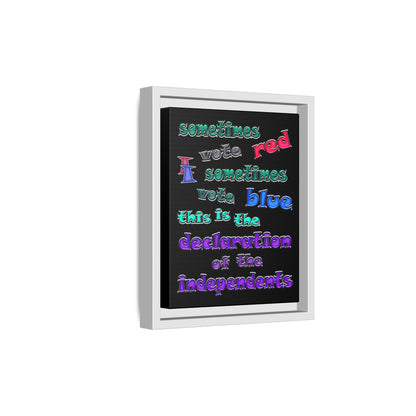 declaration of the independents - framed canvas art (black)