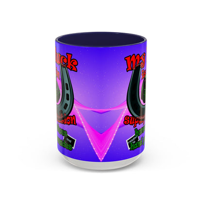 my luck - Accent Mug (purple-pink wave)