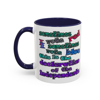 declaration of the independents - Accent Mug (white)