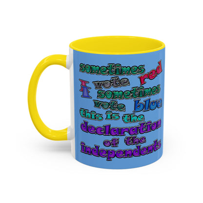declaration of the independents - Accent Mug (light blue)