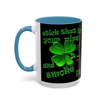 celtics logo - Accent Mug (black)