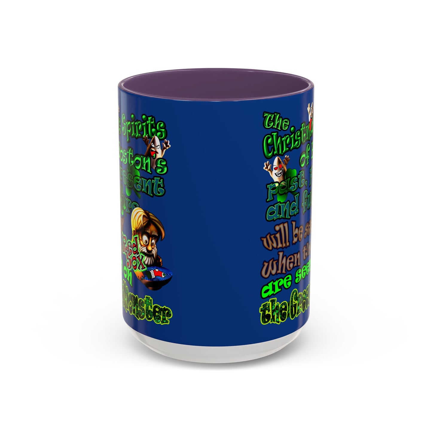 christmas spirits of boston - Accent Mug (dark blue)