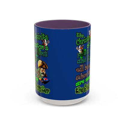 christmas spirits of boston - Accent Mug (dark blue)