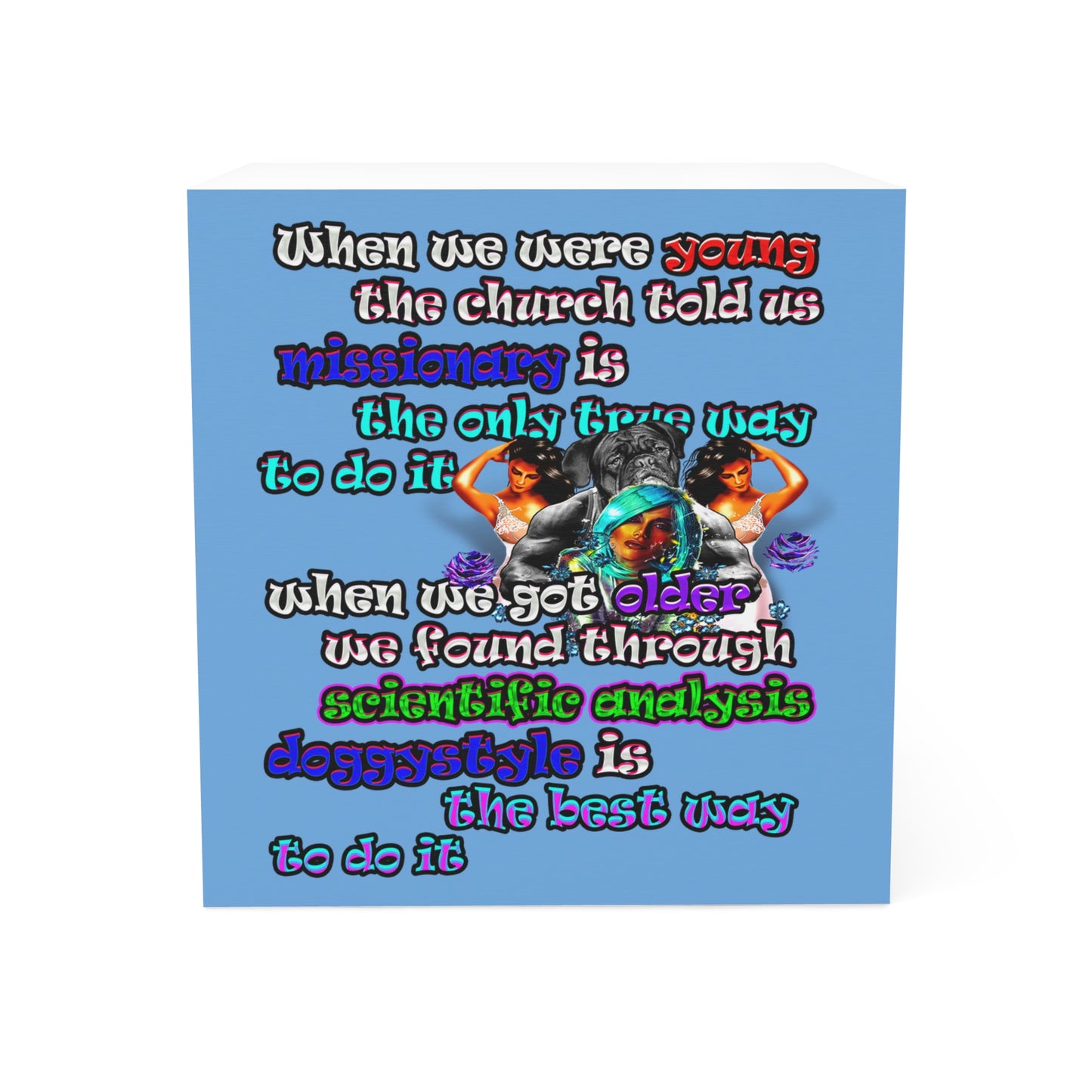 doggystyle - note cube (light blue)