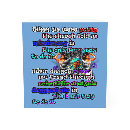 doggystyle - note cube (light blue)
