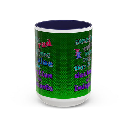 declaration of the independents - Accent Mug (logo green)