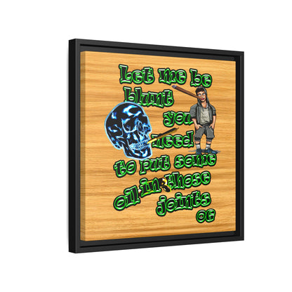 og - framed canvas art (butterscotch wood finish)
