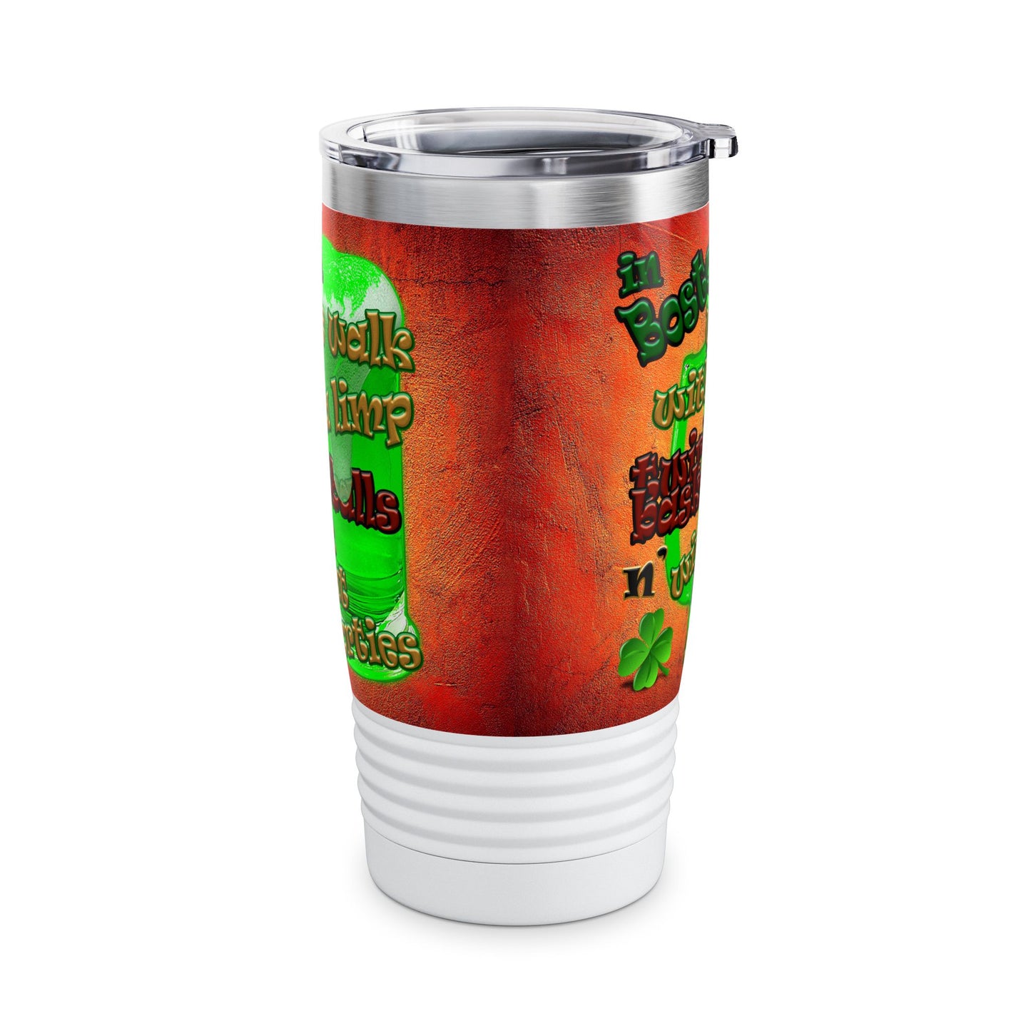 celtics logo - Ringneck Tumbler, 20oz (burnt orange)