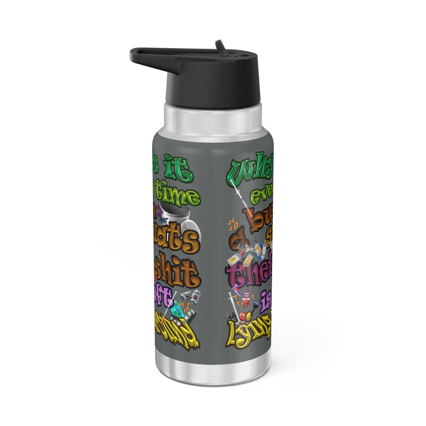 the bum's shit - Gator Tumbler, 32oz (dark grey)