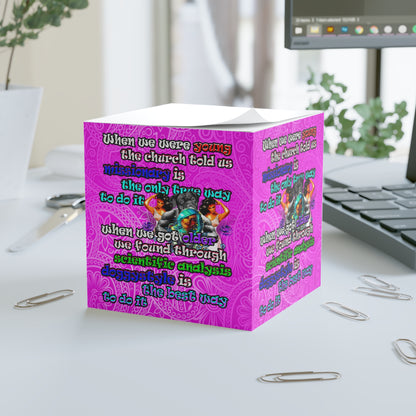 doggystyle - note cube (pink swirl)