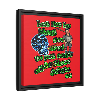 og - framed canvas art (red)