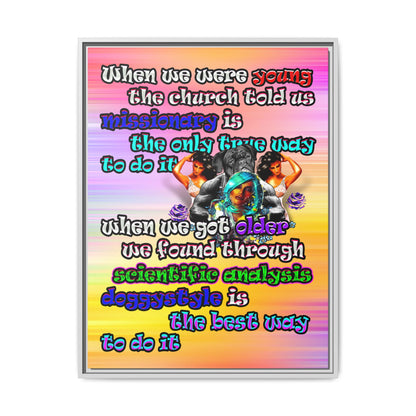 doggystyle - framed canvas art (color blur)