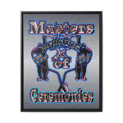em cee squared - framed canvas art (brushed nickel)