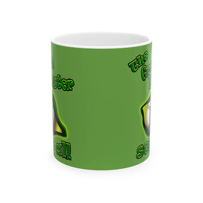 green monster - White Mug (green)