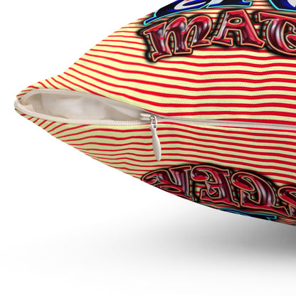 rw&b lives matter - Spun Polyester Square Pillow - (yellow-orange wave)