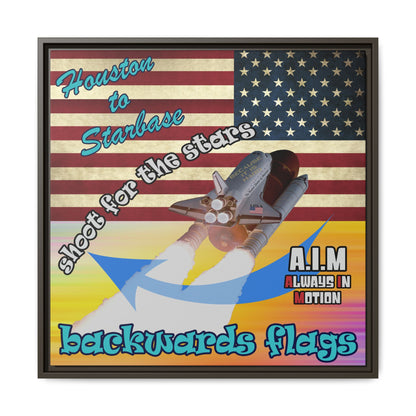 shoot for the stars - framed canvas art (color blur)