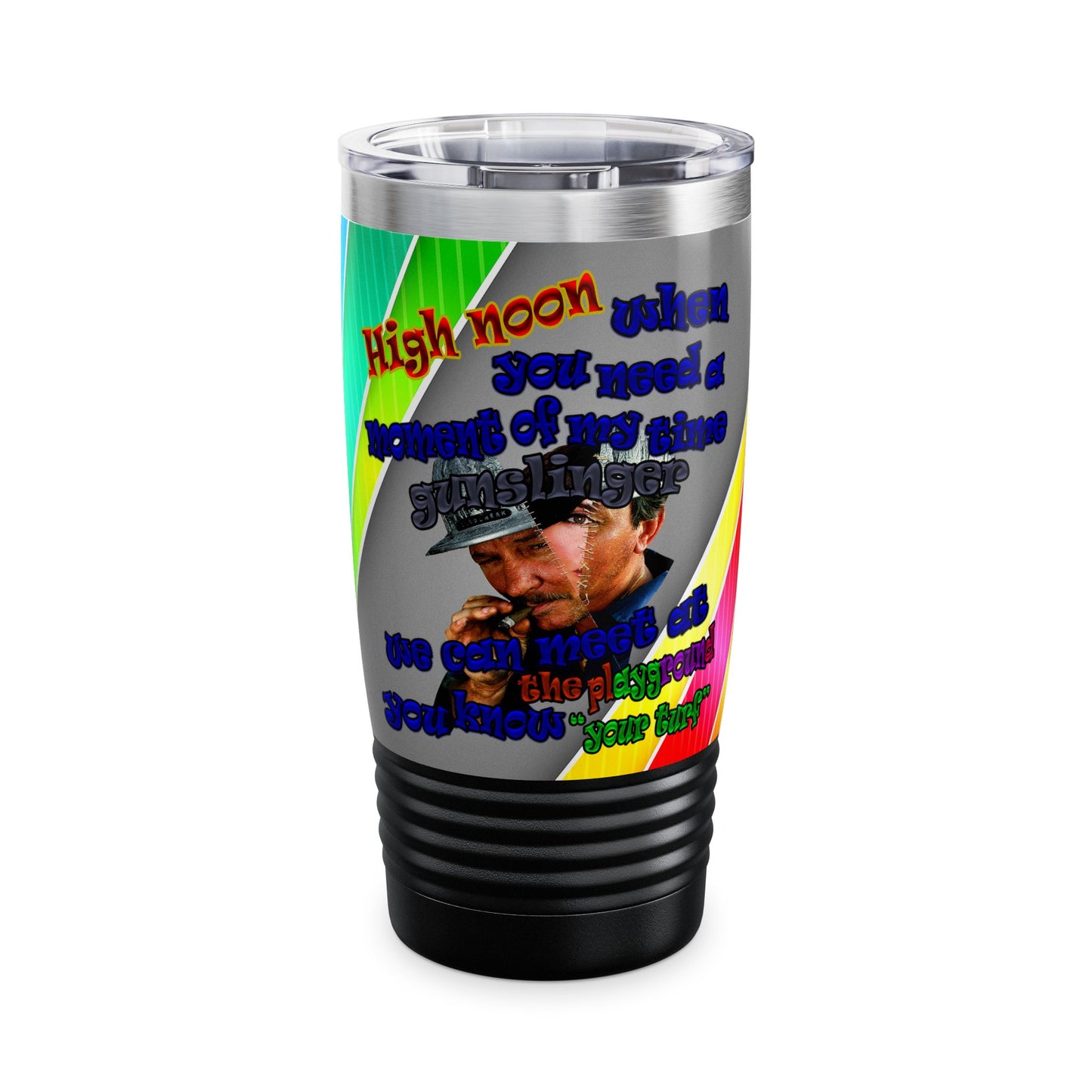 high noon - Ringneck Tumbler, 20oz (rainbow split)