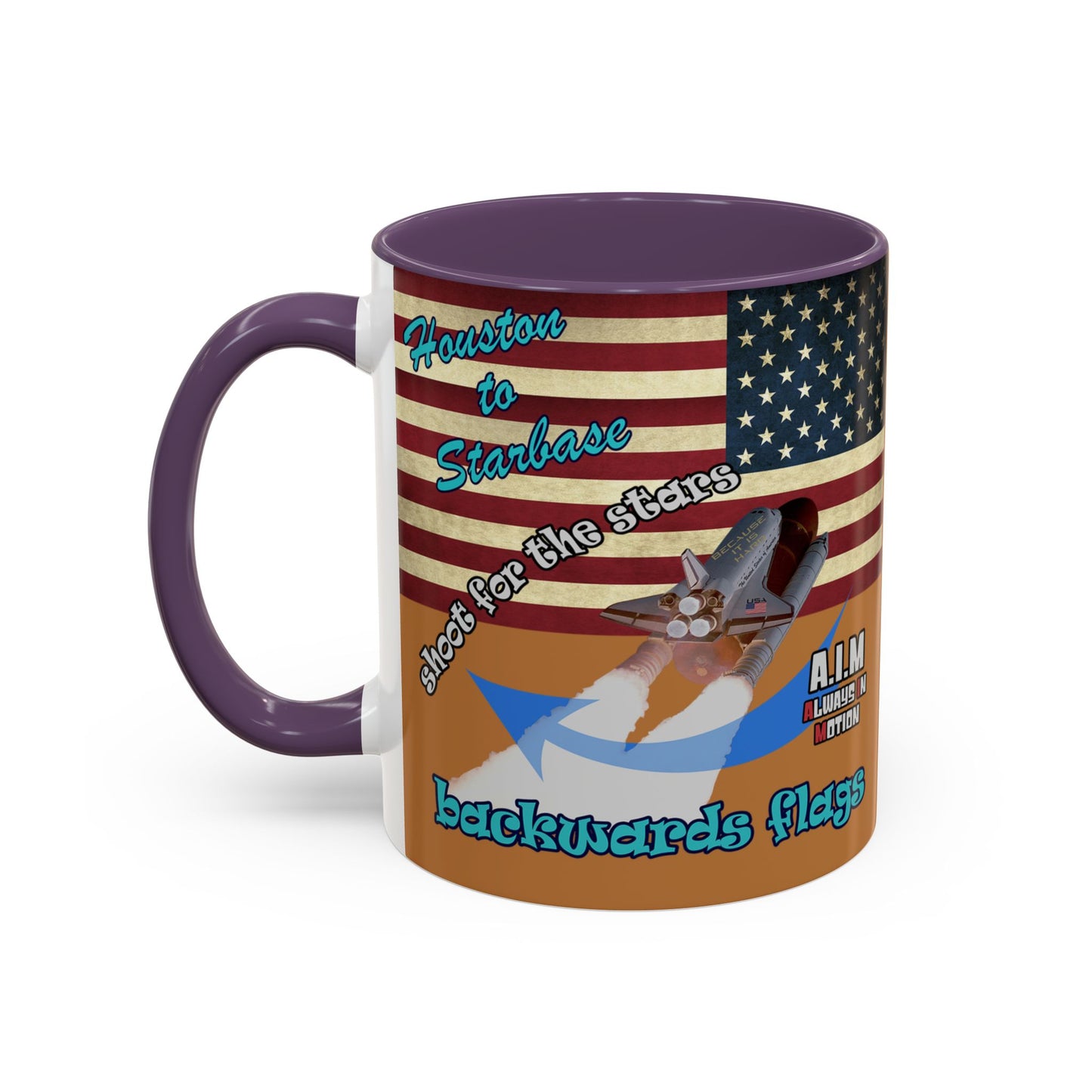 shoot for the stars - Accent Mug (light brown)