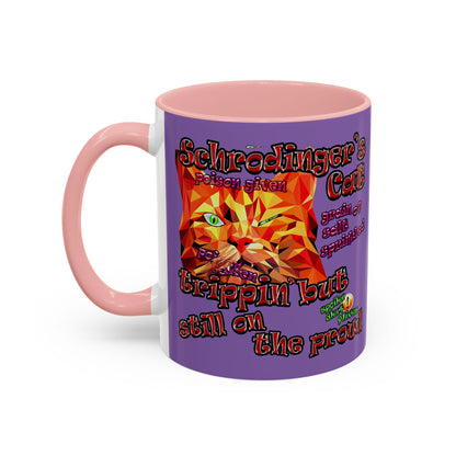 schrodinger's cat - Accent Mug (light purple)