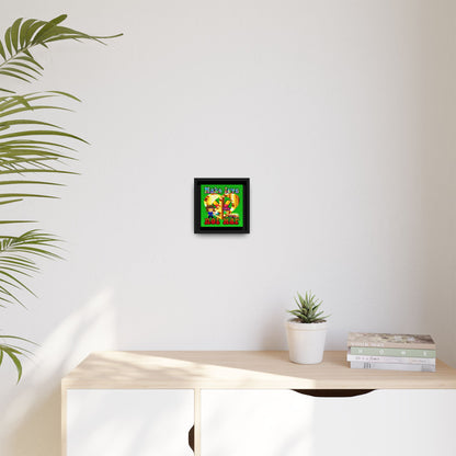 love peace - framed canvas art (logo green)