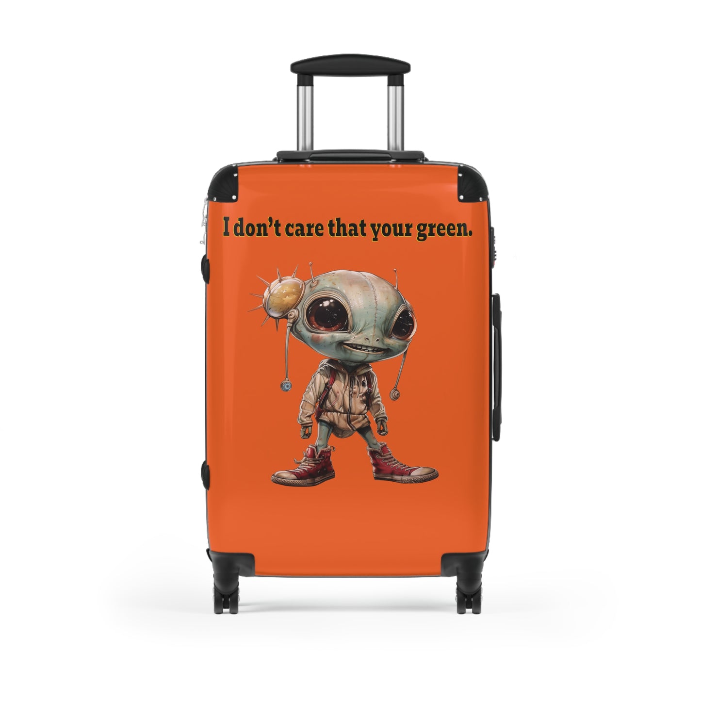 I don't care that your green - Suitcase (orange)