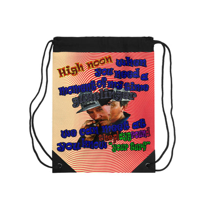 high noon - Drawstring Bag (yellow-orange wave)