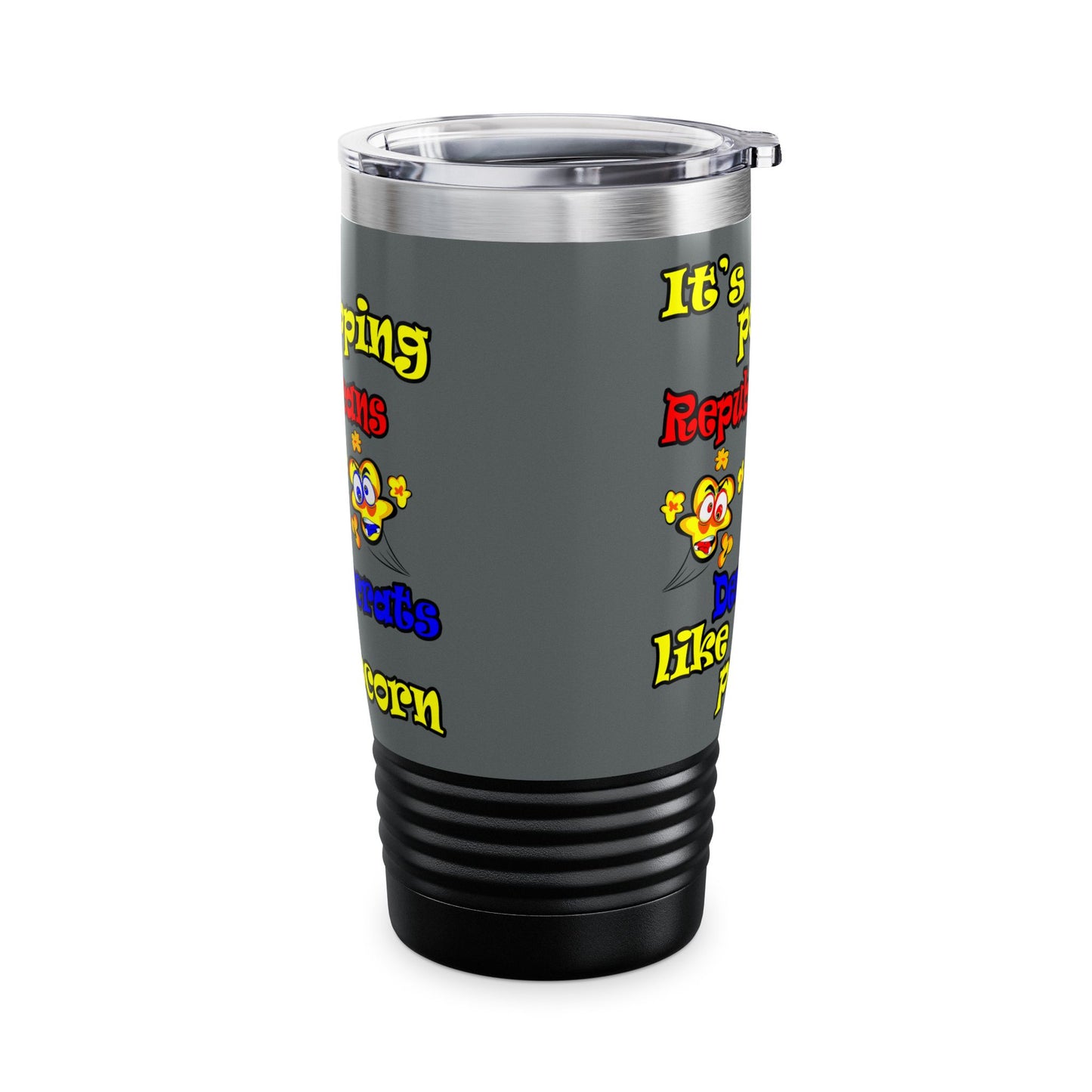 popping like popcorn - Ringneck Tumbler, 20oz (dark grey)