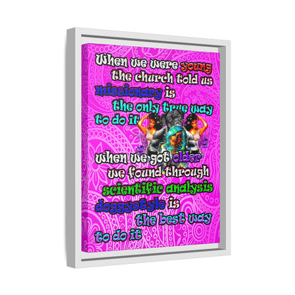 doggystyle - framed canvas art (pink swirl)