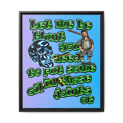 og - framed canvas art (light blue-purple wave)