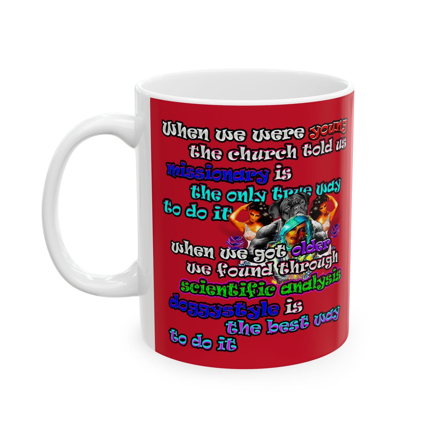 doggystyle - White Mug (dark red)