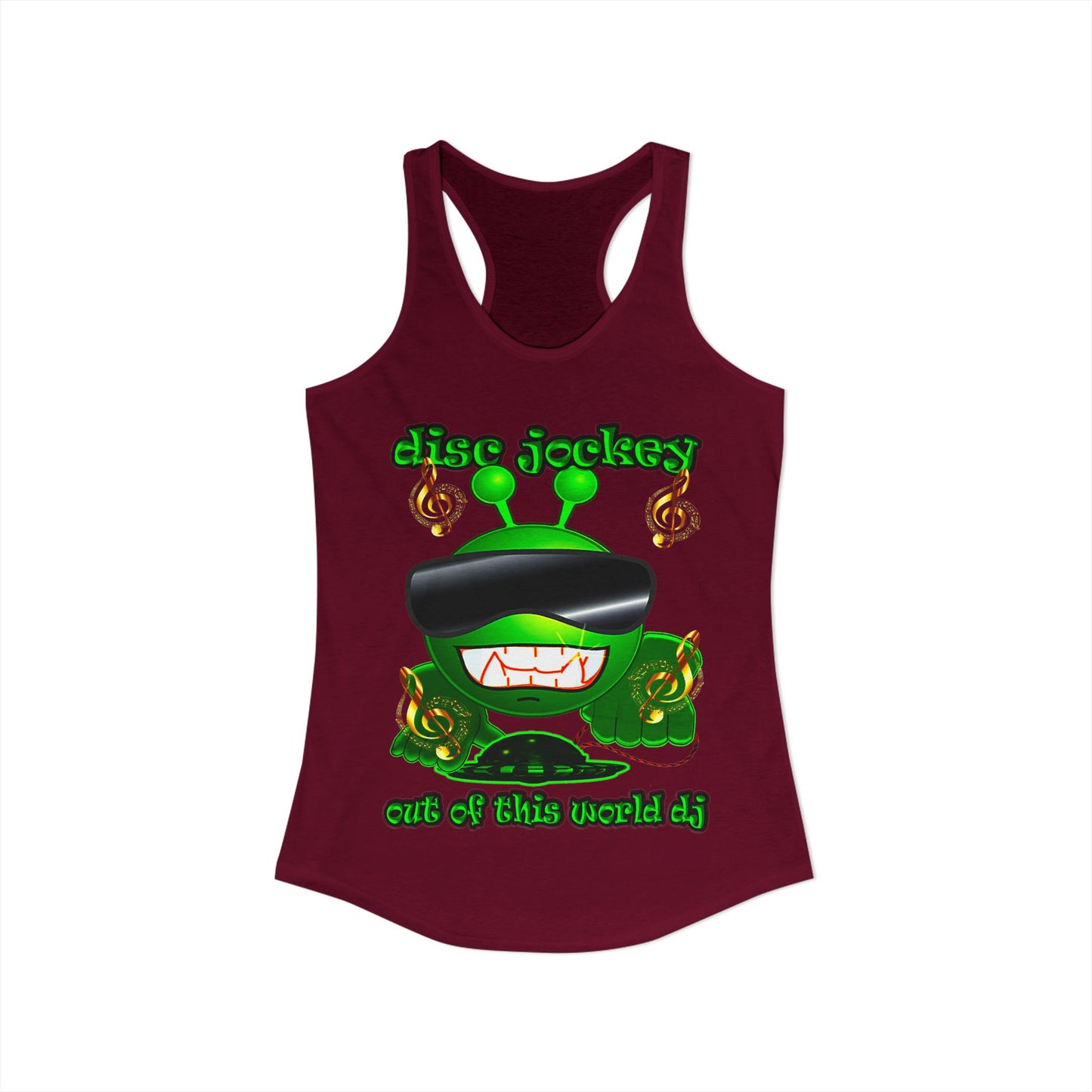 disc jockey - Women's Ideal Racerback Tank