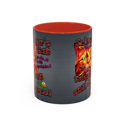 schrodinger's cat - Accent Mug (grey-light grey)