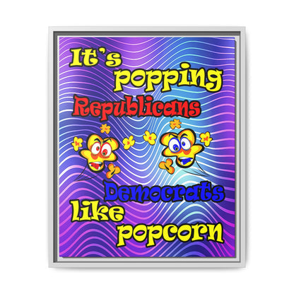 popping like popcorn - framed canvas art (purple wave)