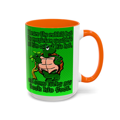 turtle race - Accent Mug (logo green)