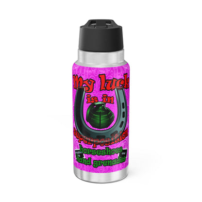 my luck - Gator Tumbler, 32oz  (pink swirl)