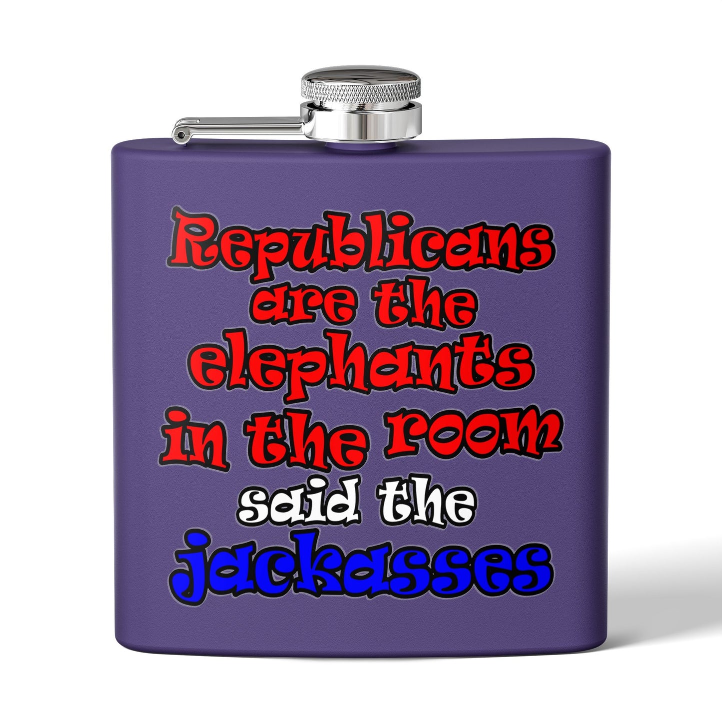 donkeys and elephants - Stainless Steel Flask