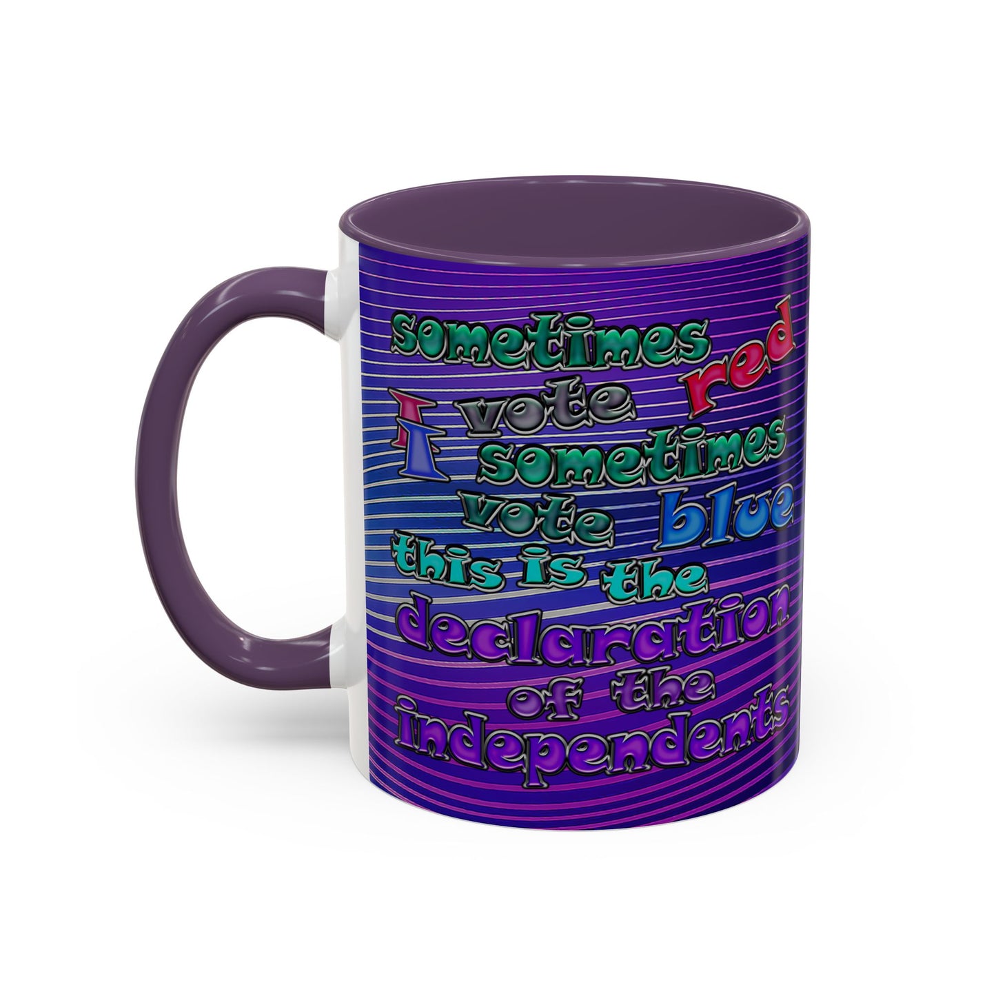 declaration of the independents - Accent Mug (purple wave)