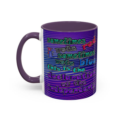 declaration of the independents - Accent Mug (purple wave)