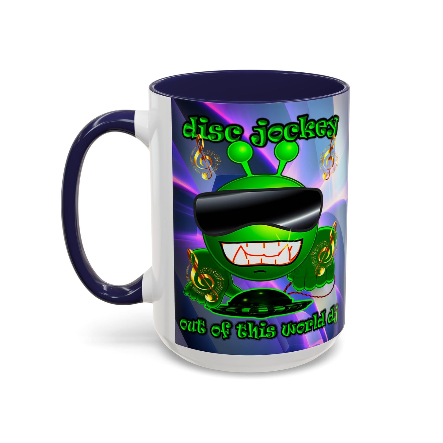 disc jockey - Accent Mug (grey-pink wave)
