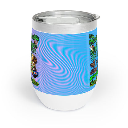 christmas spirits of boston - Chill Wine Tumbler (light blue-purple wave)